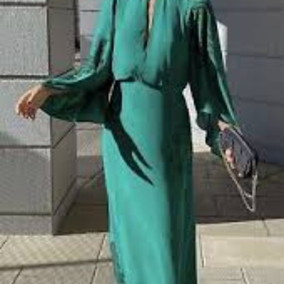 Zara Long Sleeve Rhinestone Cut Out Dress - Picture 5 of 13